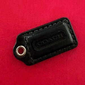 Authentic Coach Black Leather Hang Tag